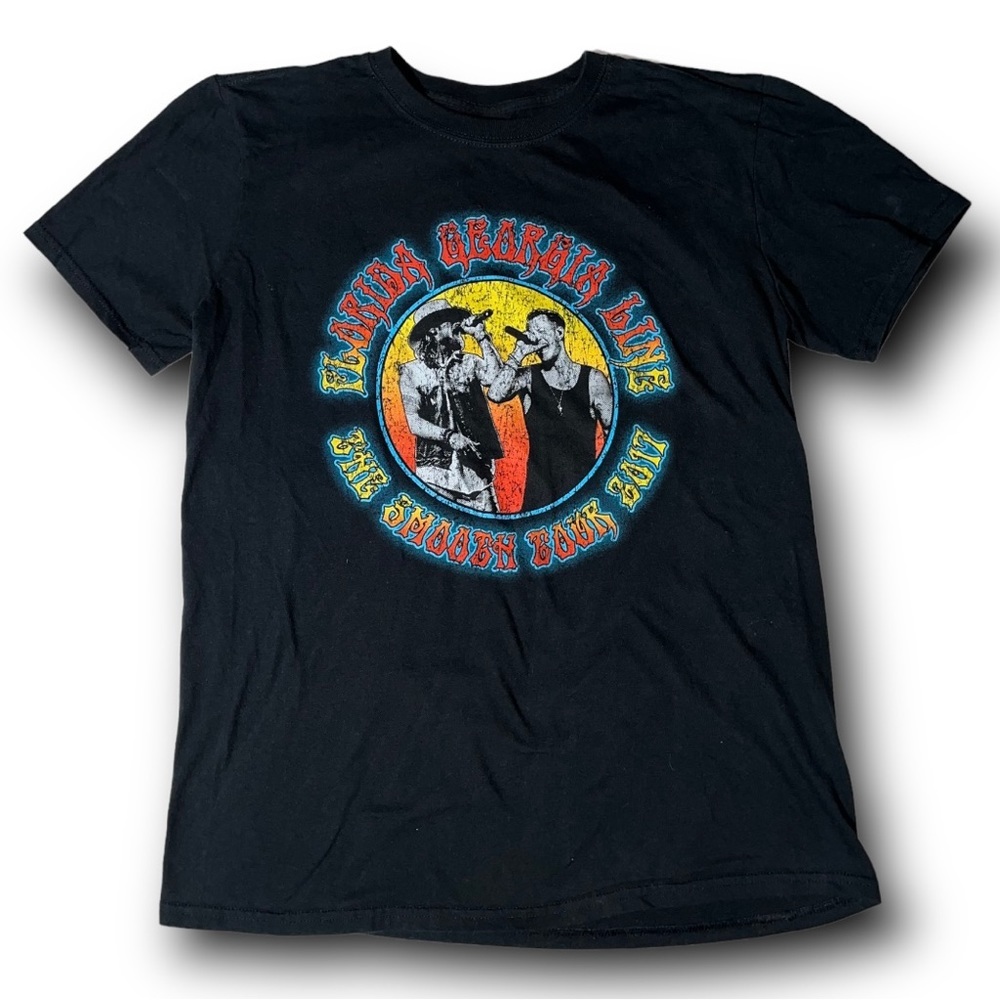 FLORIDA GEORGIA LINE FGL The Smooth Tour 2017 Concert Band Graphic Tee Black M